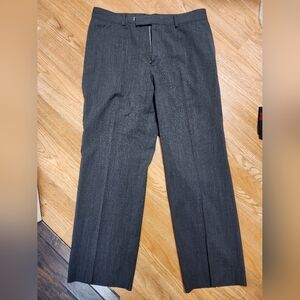 HUGO BOSS Men’s Genesis Black Textured Slim Fit Dress Pants Size 52 W X 36R”